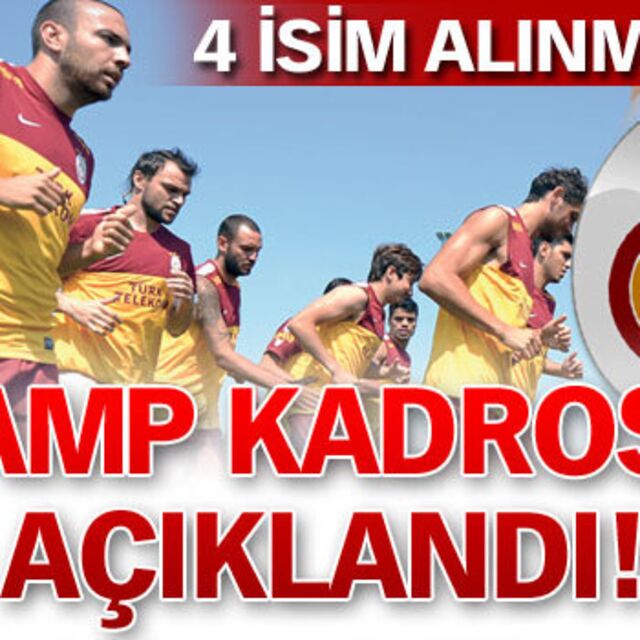 G.Saray'ın kamp kadrosu açıklandı!