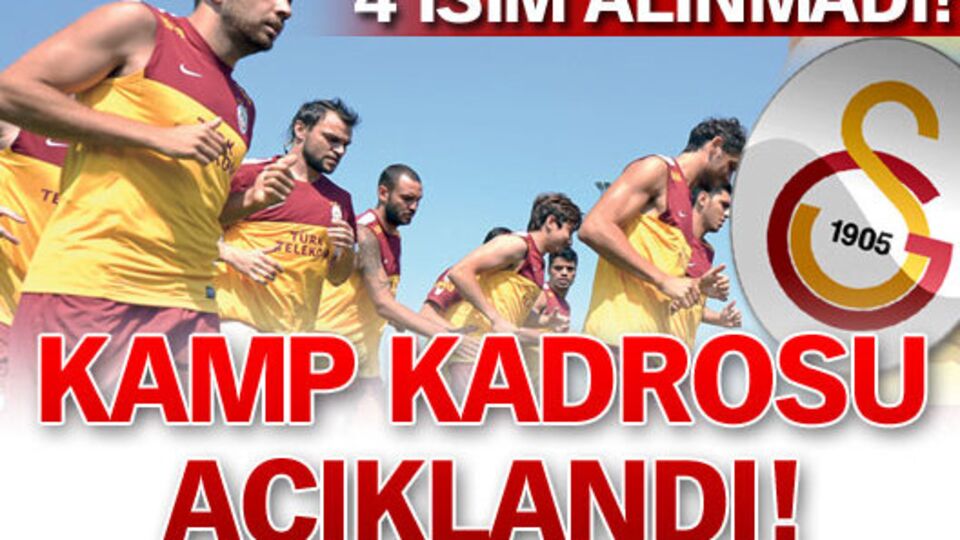 G.Saray'ın kamp kadrosu açıklandı!
