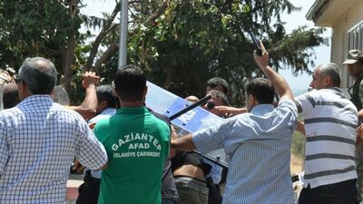 İslahiye mülteci kampında isyan!