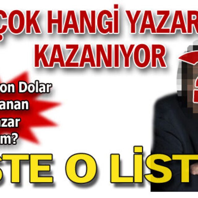 En çok kazanan yazarlar!