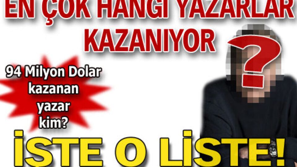 En çok kazanan yazarlar!