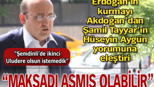 AK Parti içinden Tayyar'a ilk tepki!