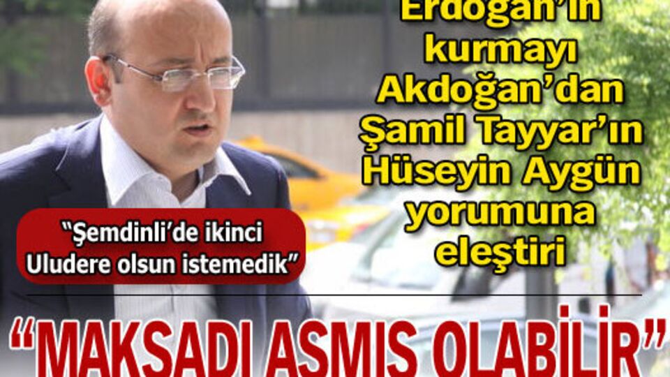 AK Parti içinden Tayyar'a ilk tepki!