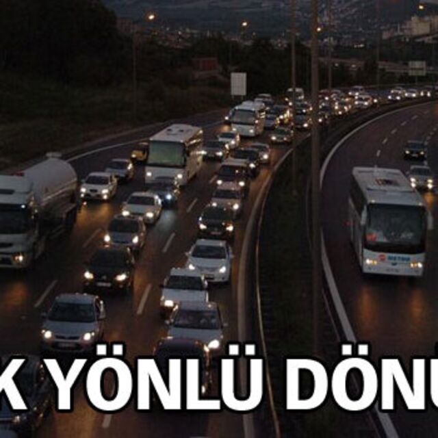 Tatilciler dönüş yolunda