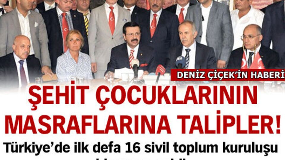Şehit çocuklarının masraflarına talip oldular!