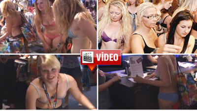 Bedava jean için soyundular!