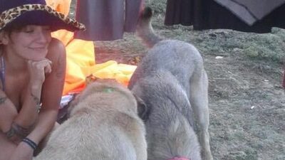 Köpeğini yılan soktu!