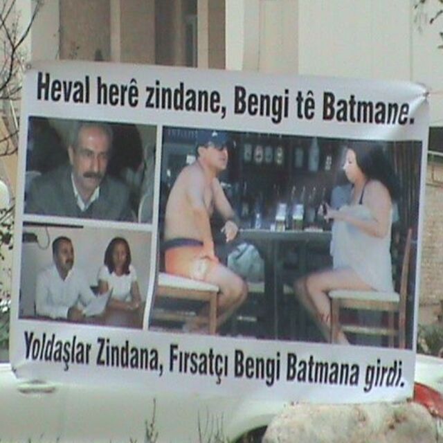 BDP'li Bengi Yıldız'a afişli tepki