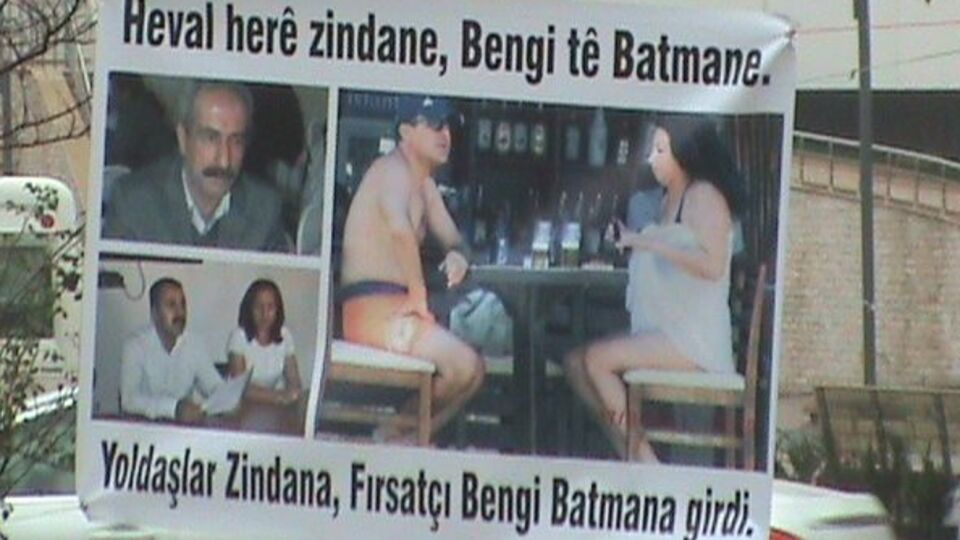 BDP'li Bengi Yıldız'a afişli tepki