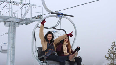 Yıldıztepe'de kayak keyfi