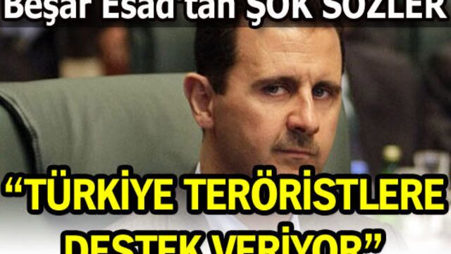 "Türkiye teröristlere destek veriyor"