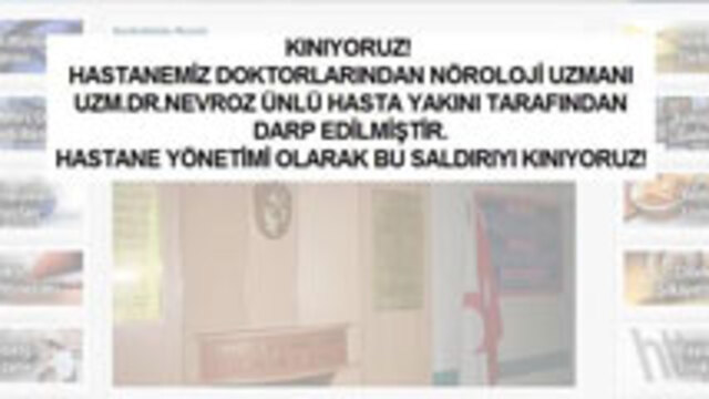 Devlet hastanesinde kadın doktora şok!