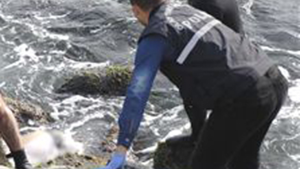 Kayalıklar üzerinde ceset!