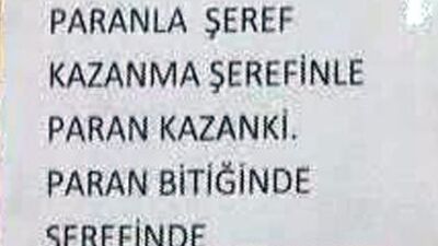 Polisi şaşırtan yazı!