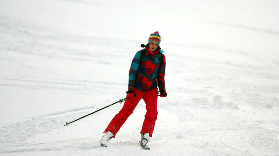Hazarbaba'da kayak keyfi bir başka güzel!