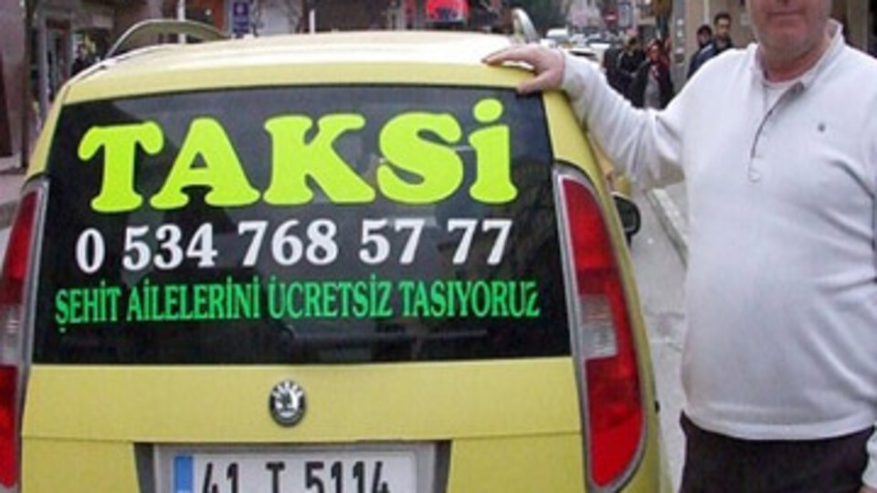 Şehit ailelerine ücretsiz taksi