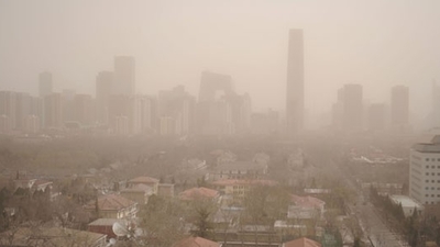 Çin'de toz fırtınası