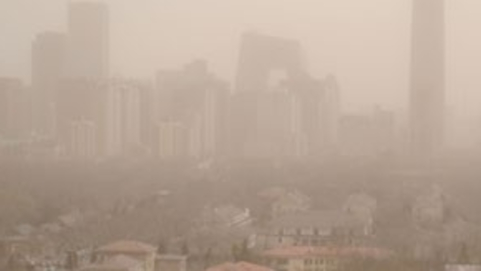 Çin'de toz fırtınası