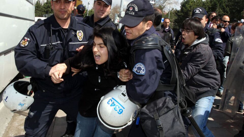 Çankaya Köşkü önünde eylem