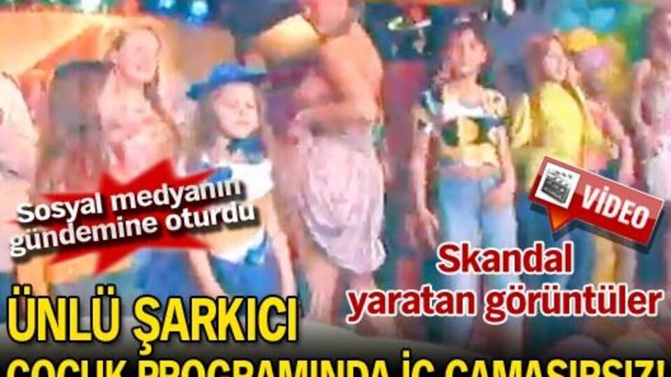 Çocuk programına iç çamaşırsız çıktı