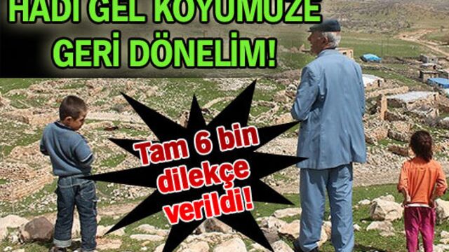 Hadi gel köyümüze geri dönelim!