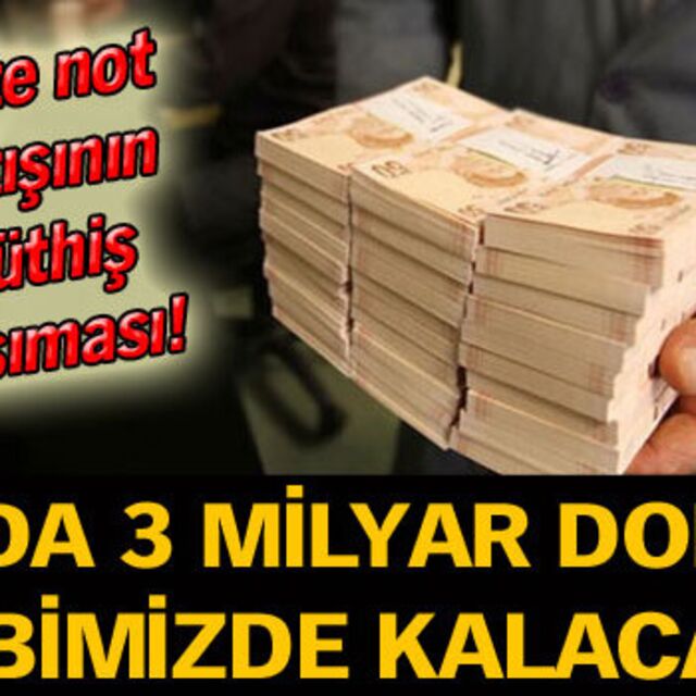 Yılda 3 milyar dolar cebimizde kalacak!