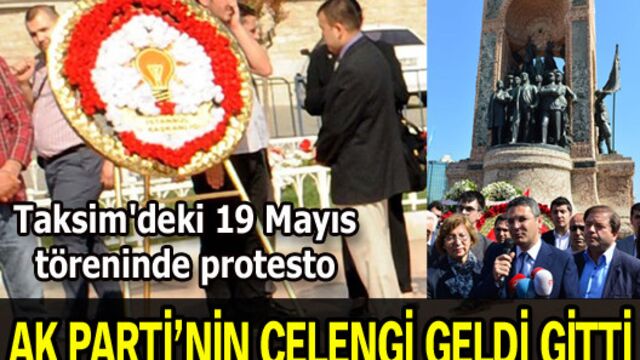 Taksim'deki 19 Mayıs töreninde protesto