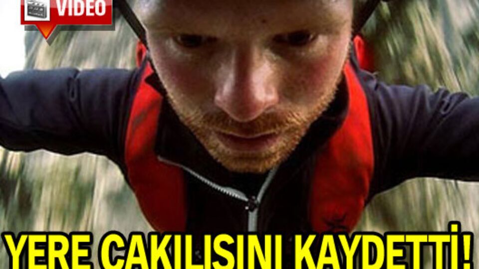 Yere çakılışını kaydetti!