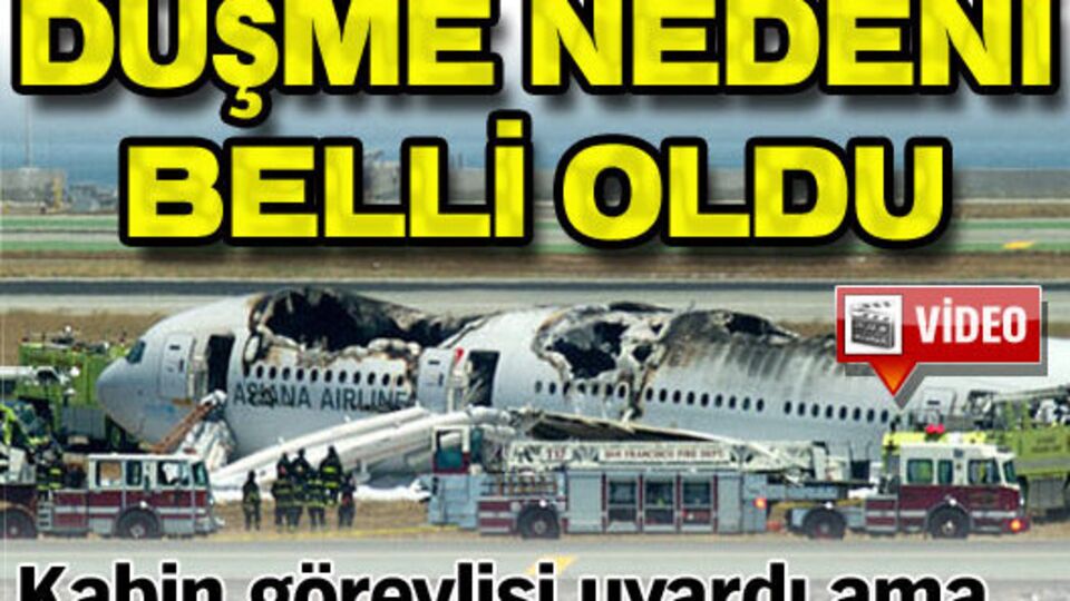 Uçağın düşme nedeni belli oldu