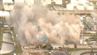 Dev santral yerle bir oldu