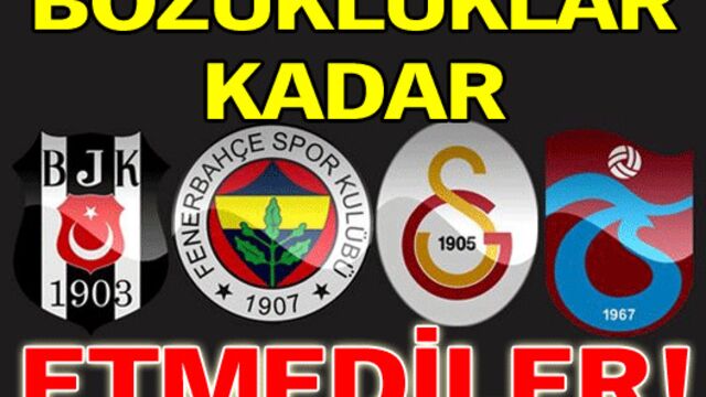 Bozukluklar kadar etmediler!