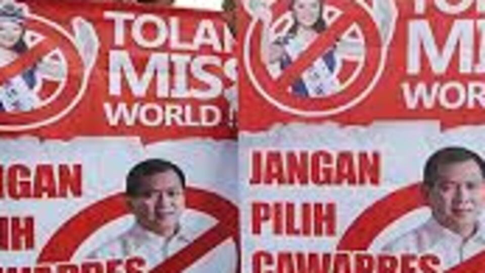 Güzellik yarışması protesto edildi