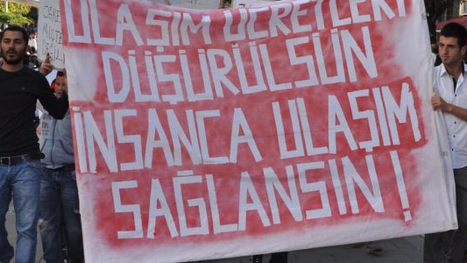 Ulaşım zammına tepki