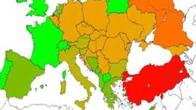 Avrupa'daki en yüksek oran Türkiye'de