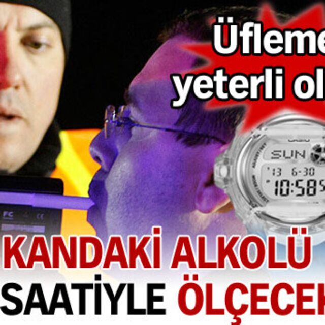 Kandaki alkolü kol saatiyle ölçecekler