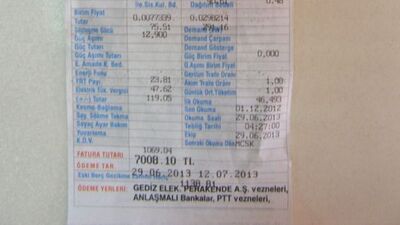 Şoke eden fatura!