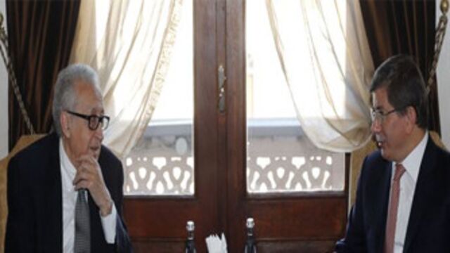 Brahimi Davutoğlu ile görüştü