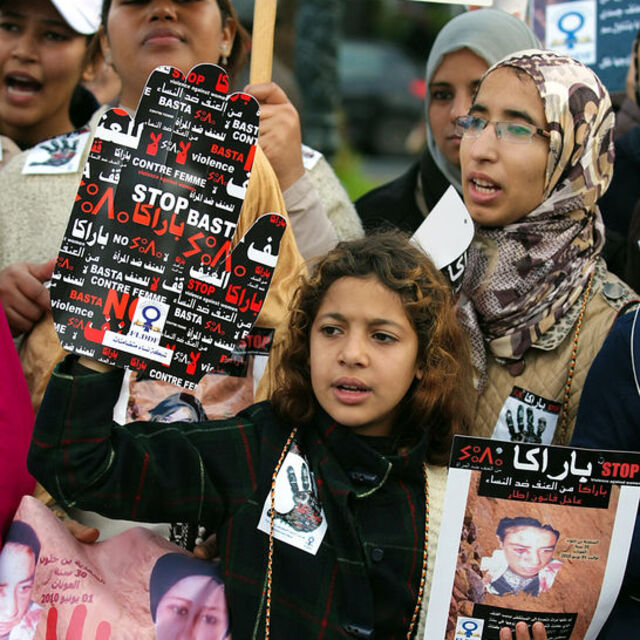 Fas'ta şiddete karşı protesto