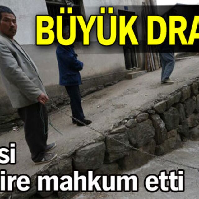 Zincire bağlanmış çocuğun dramı