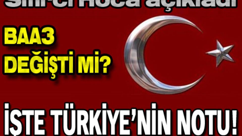 İşte Türkiye'nin notu!