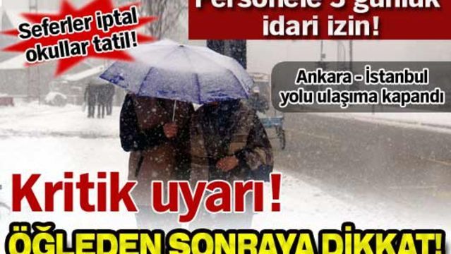 İstanbul'da yoğun kar yağışı!