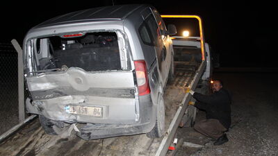 Metrelerce sürüklenip elektrik direğine çarptı!