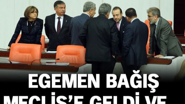 Egemen Bağış Meclis'e geldi ve...