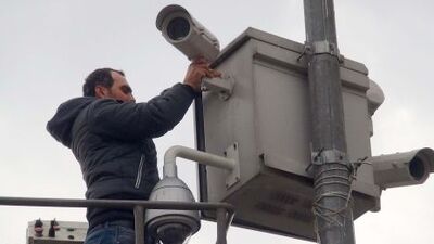 Taksim'deki MOBESE kameralarına yılbaşı bakımı
