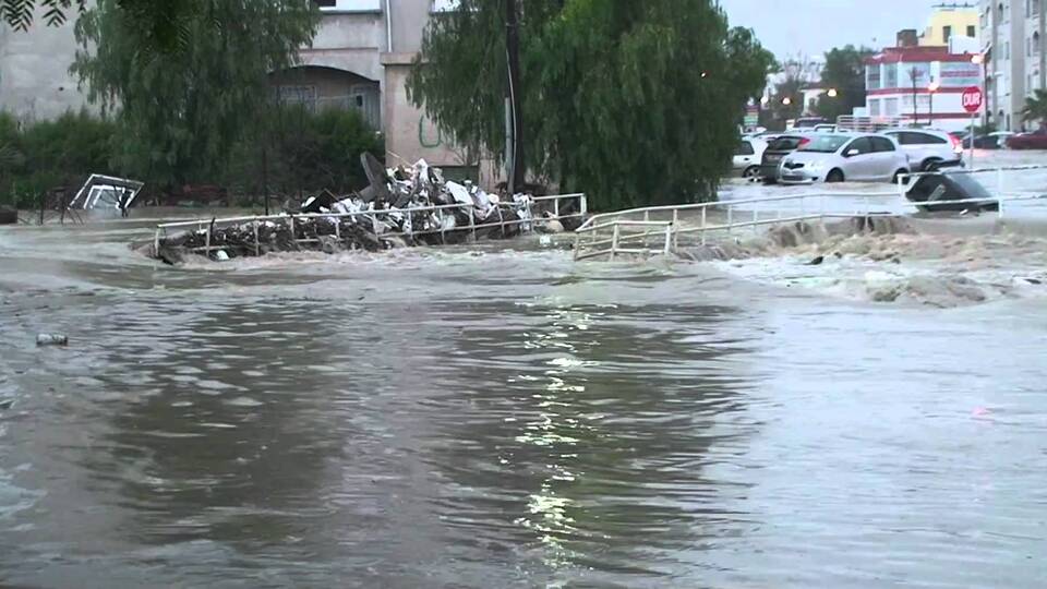 KKTC'de sel felaketi