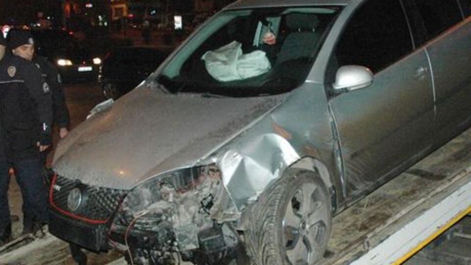 Polis memuru kaza yaptı!