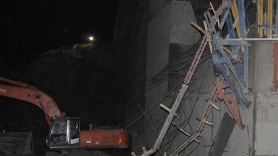 Denizli'de baraj inşaatı çöktü