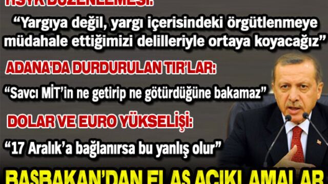 Başbakan Erdoğan'dan flaş açıklamalar