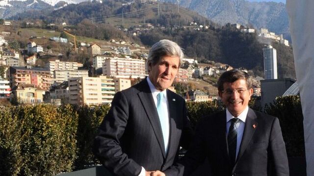 Davutoğlu ABD Dışişleri Bakanı Kerry ile görüştü