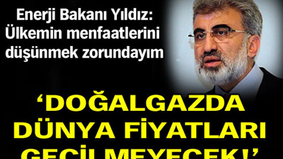 'Doğalgazda dünya fiyatları geçilmeyecek!'